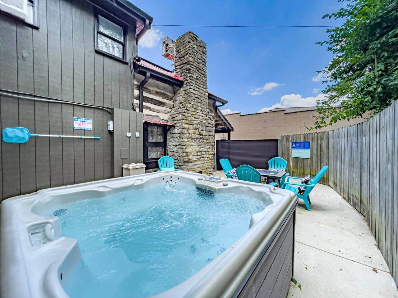 Relax in a hot tub