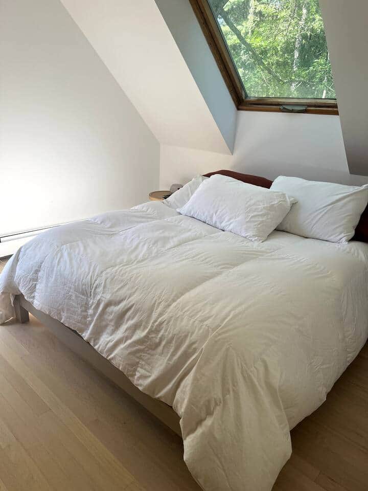 upstairs bedroom with private bathroom, sleeps up to 2