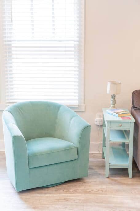 Cozy chair in living room