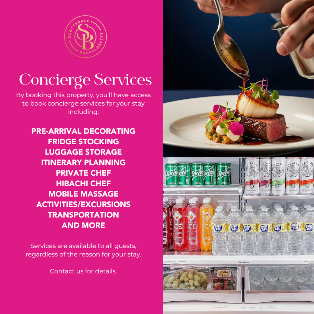 Now Partners with Scottsdale Bachelorette concierge services- scottsdalebachelorette.com mention us!