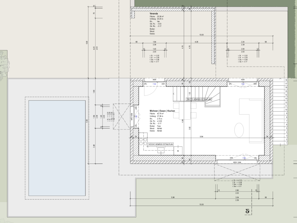 PINI - Plan EG Pool-Living-Kueche