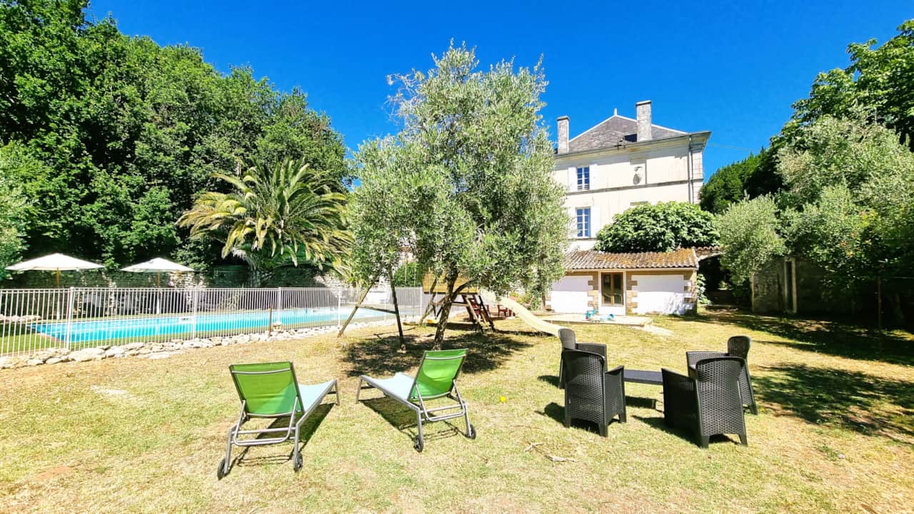 Private and secure garden with outdoor furniture