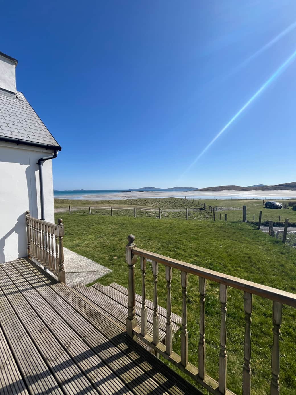 View from decking