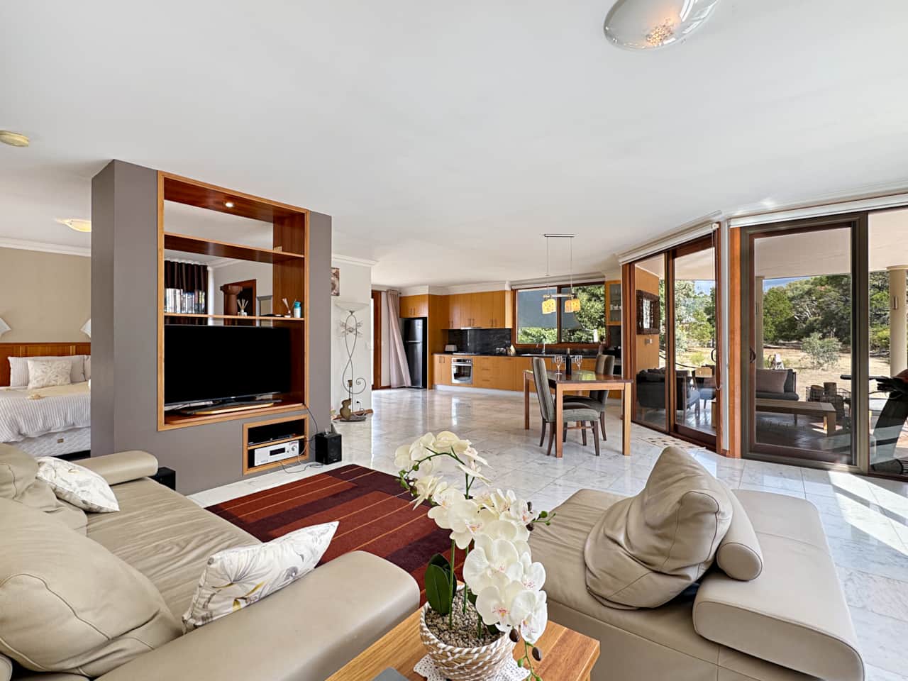 Seamless blend of living and dining spaces for shared moments and delightful meals.