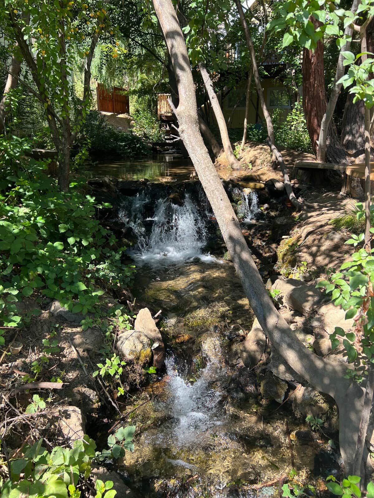 A seasonal creek runs through the property, bringing soft sound and a sense of calm—especially after rain or snowmelt. It's quiet now, but still adds a touch of nature's rhythm to your stay.