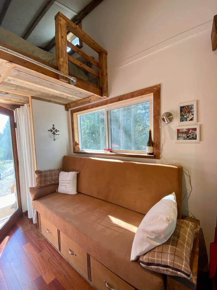 Living Room with loft above Living Room with loft above