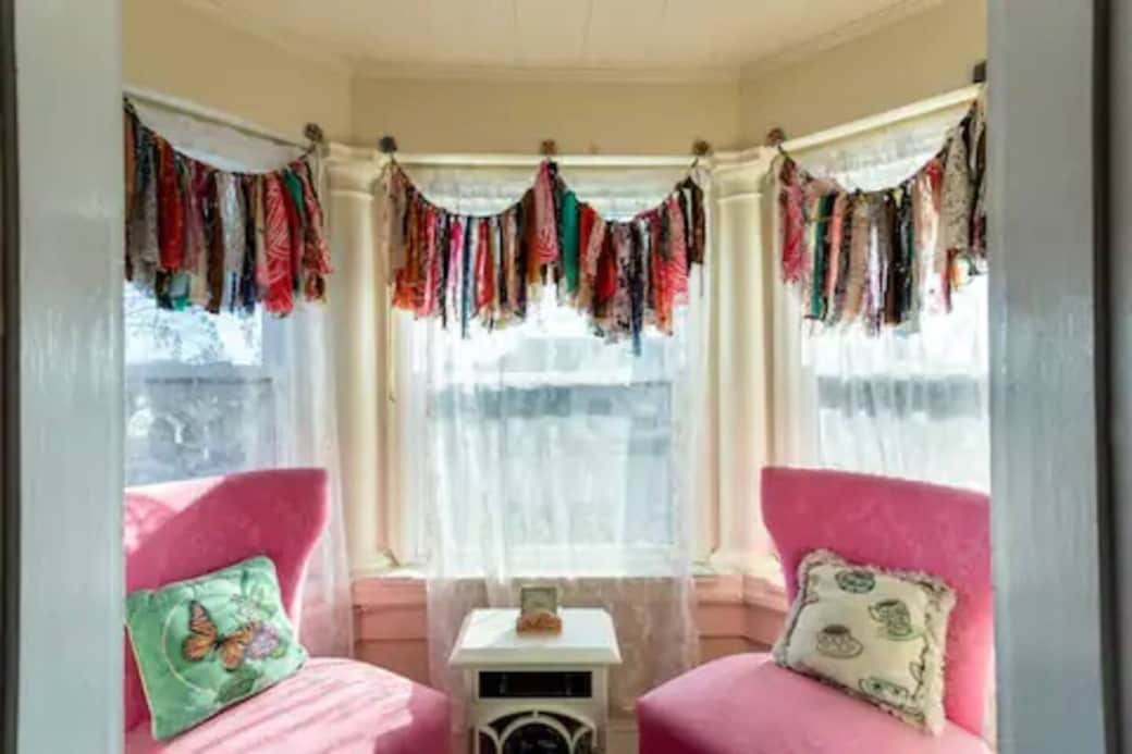 Relax with your morning coffee or tea, or afternoon glass of wine in this little nook off the kitchen.