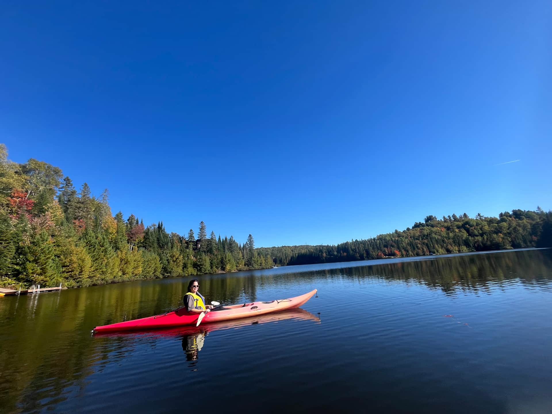 Kayaking on Lac Laurianne in Saint-Côme