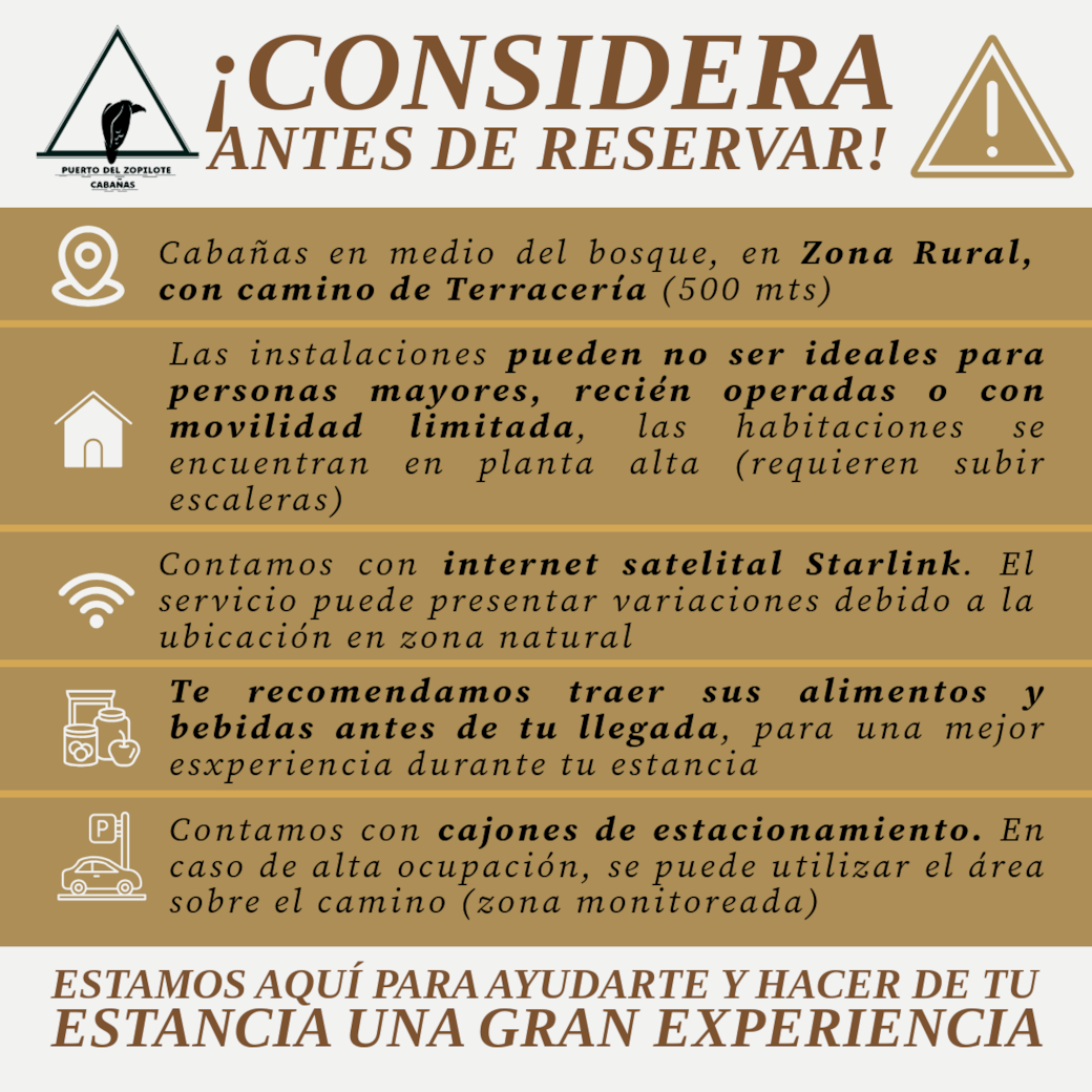 Leer antes de reservar