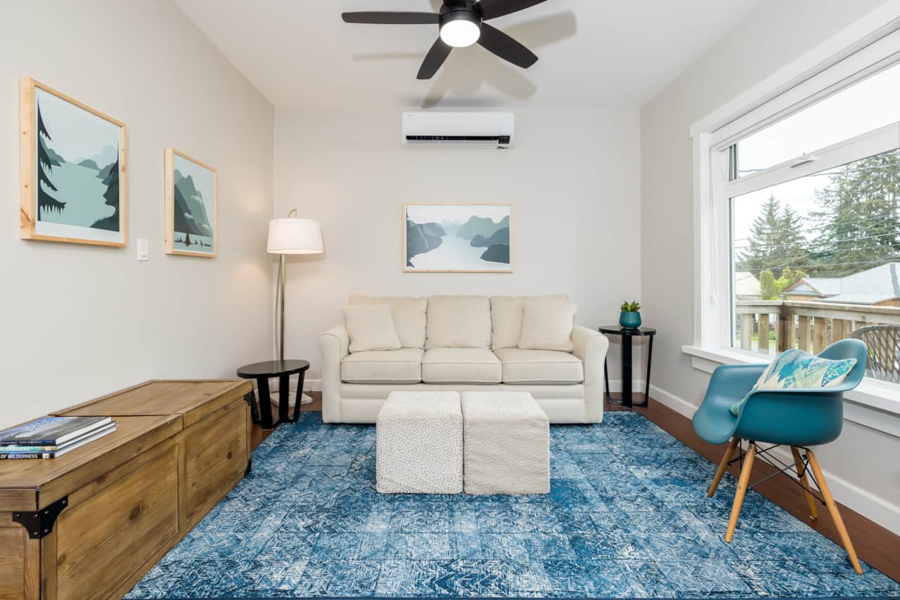 Suite E Living Room with Pull Out Couch