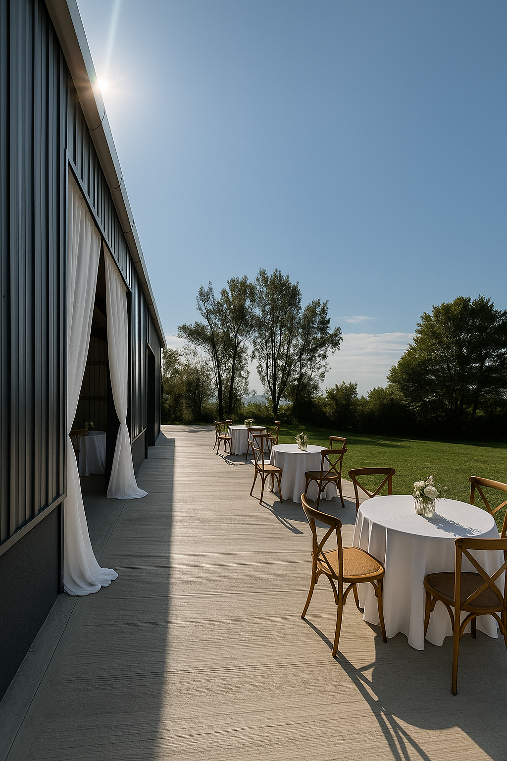 Golden-hour drinks on the deck