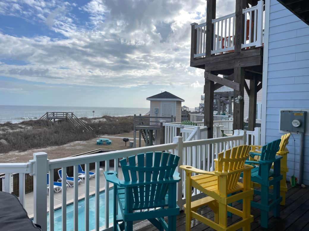 Yes - this is a BEACH house!  Your back yard is the pool, the fenced yard, and THE BEACH!