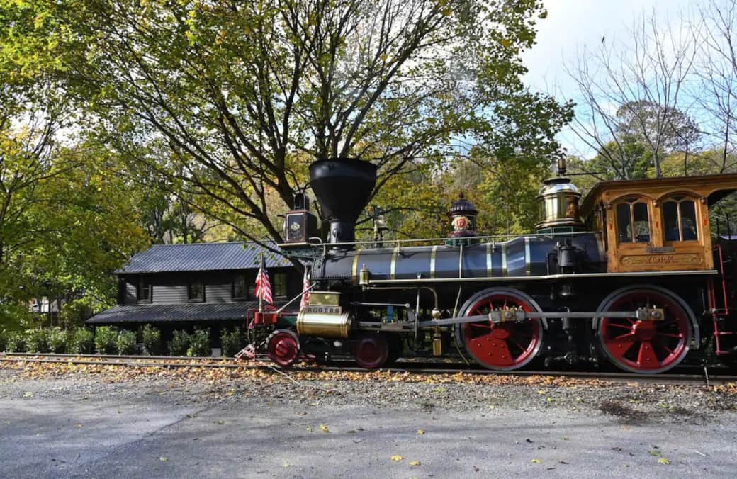 Enjoy the occasional passing tourist train of the Northern Central Railway