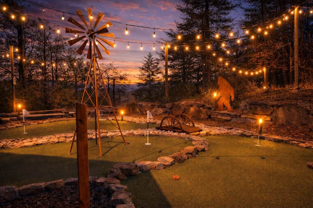 enjoy your very own 6-hole custom mini golf course !