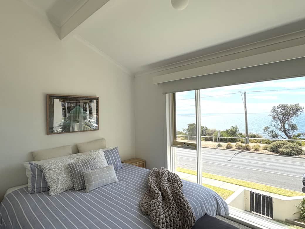 Wake up to water views of the bay