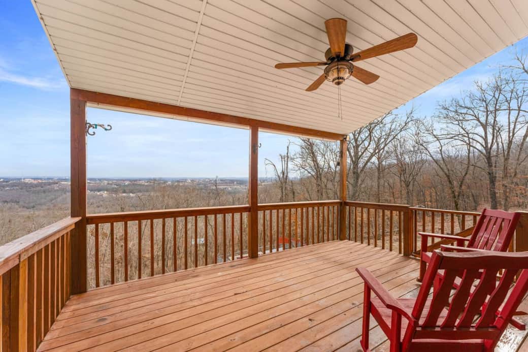 Amazing view of Branson from back deck!