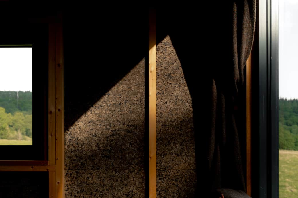 Cork wall light shadow tweed curtain wicklow view