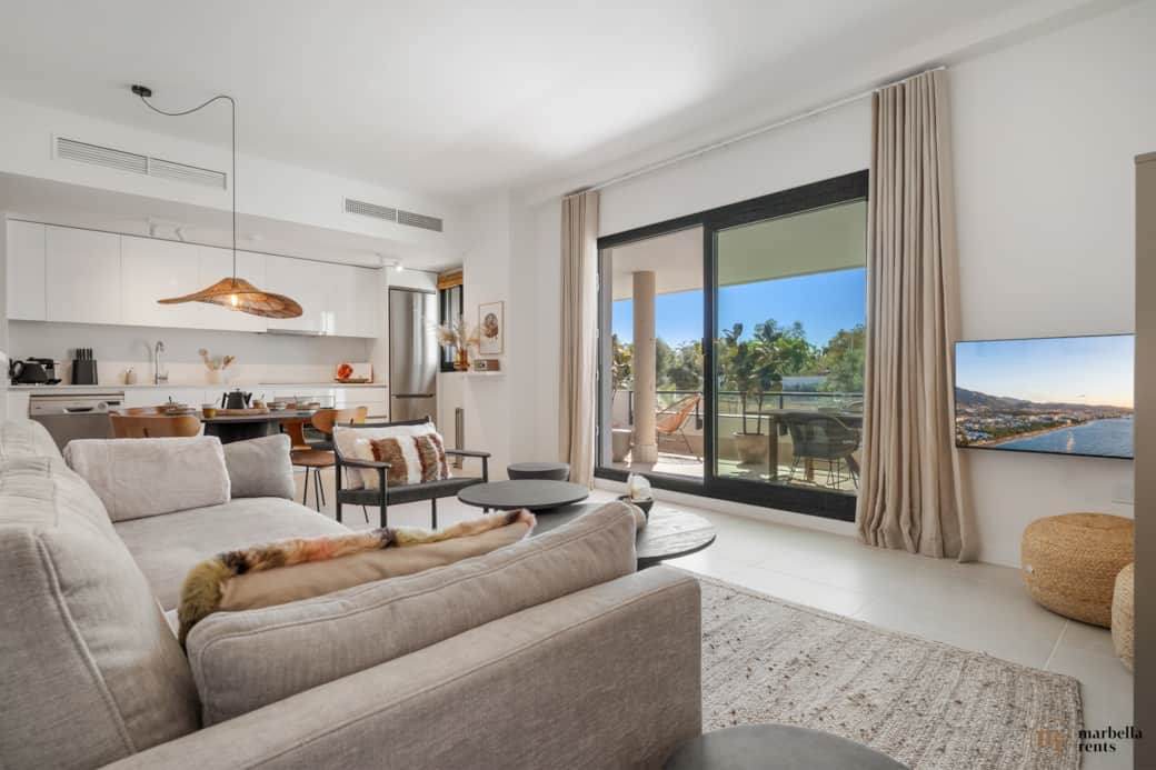 Open plan living room.