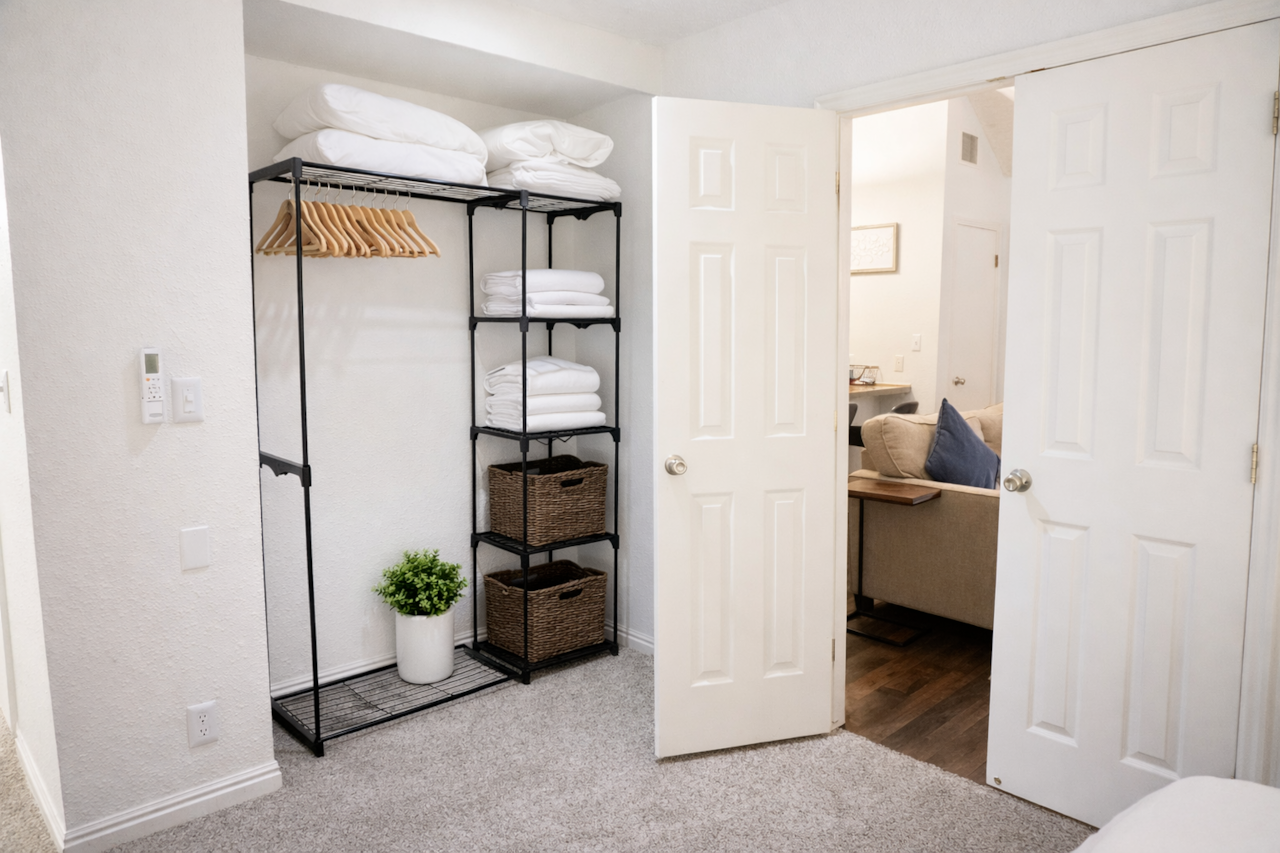 Plenty of space to keep everything organized during your stay