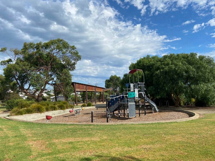 one of many quiet parks in the estate to sit and relax whilst the kids play