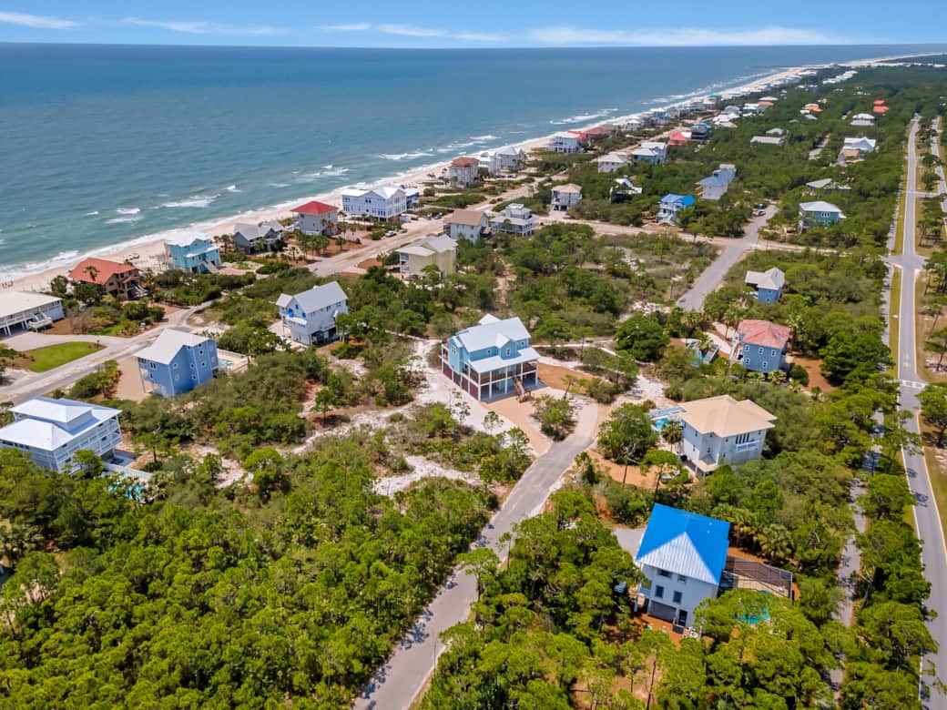 Aerial view with close proximity to the beach Aerial view with close proximity to the beach