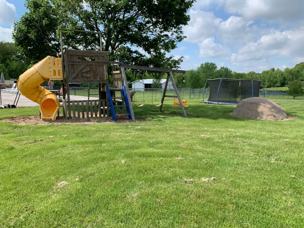 Playground, Inground Trampoline, Sandbox and Climbing Rock Playground, Inground Trampoline, Sandbox and Climbing Rock