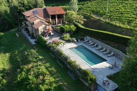 Aerial View of Villa San Lorenzo and Swimming Pool