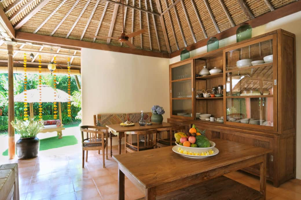 kitchen with garden views