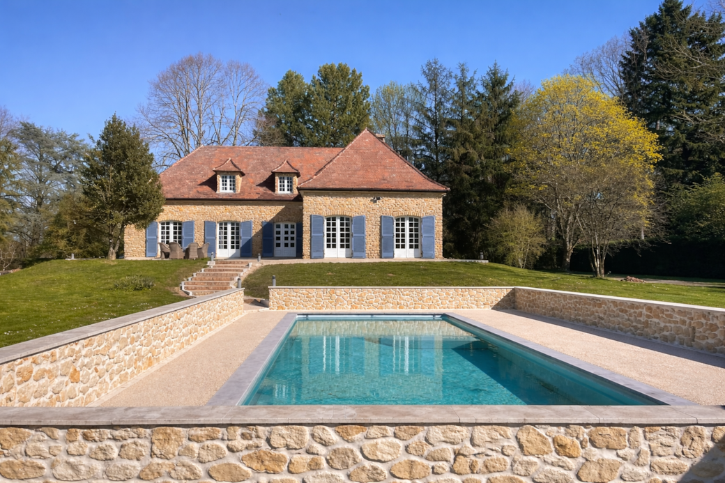Maison serenite dordogne garden view from front