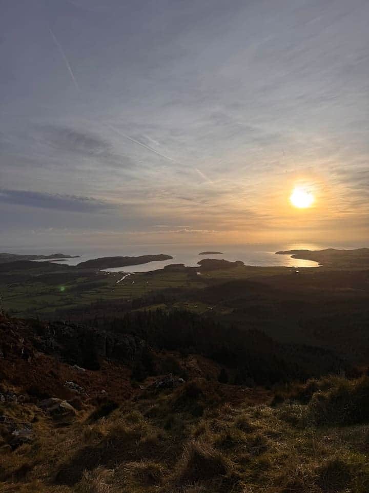 View of the coastline from the top of The Screel 