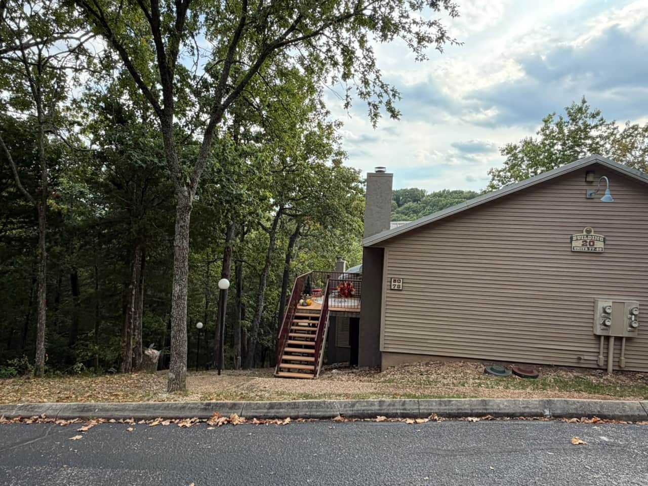 05 Cabin Exterior Wooded Setting