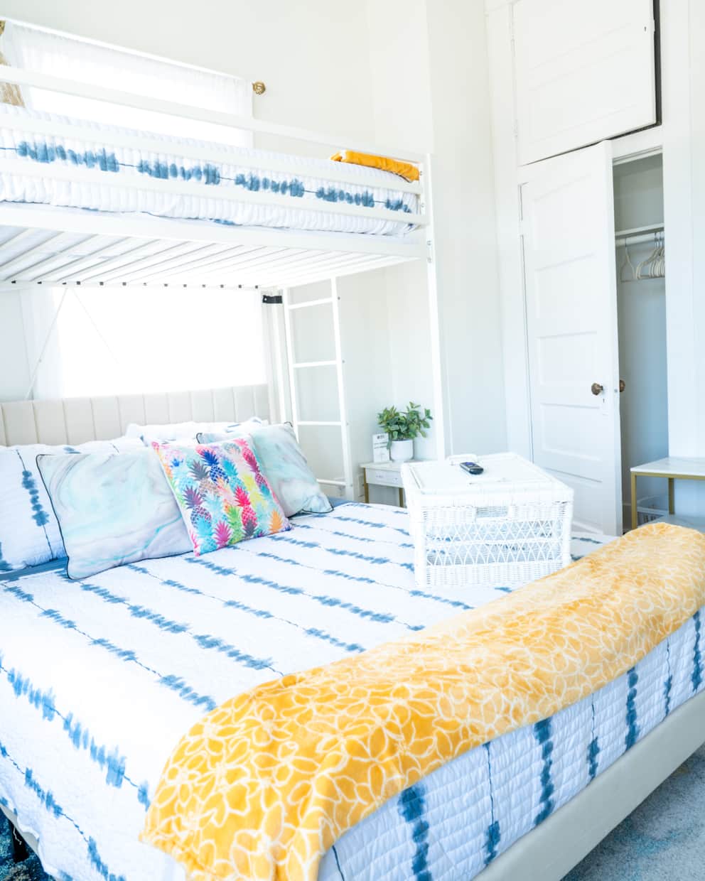 Balcony access from the group bedroom with natural light at White Magnolia Galveston