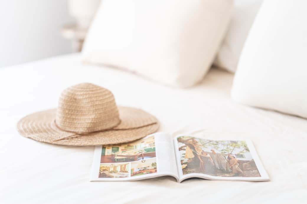 Detail – Bed & Magazine with Hat
