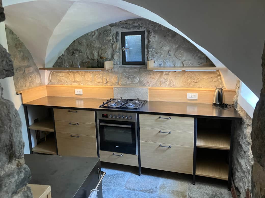 Kitchen with the stove