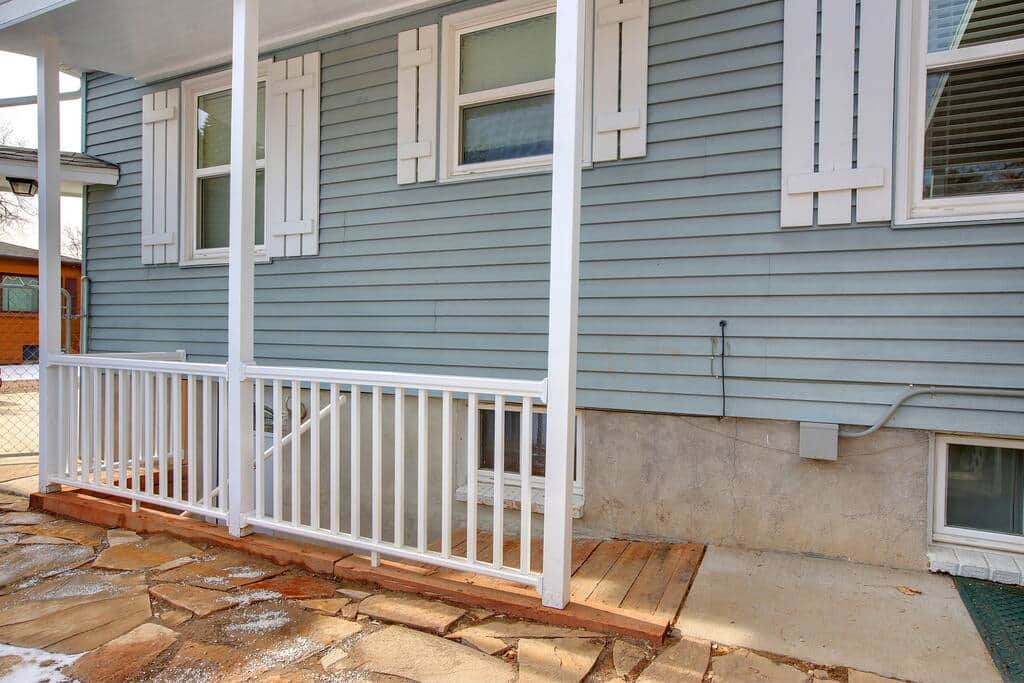 There is a private entrance into the basement apartment.