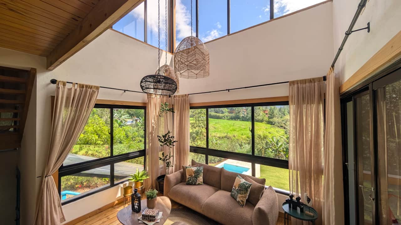 Cana Life Verde | Pineview Jimenoa Villa Living Area Views 