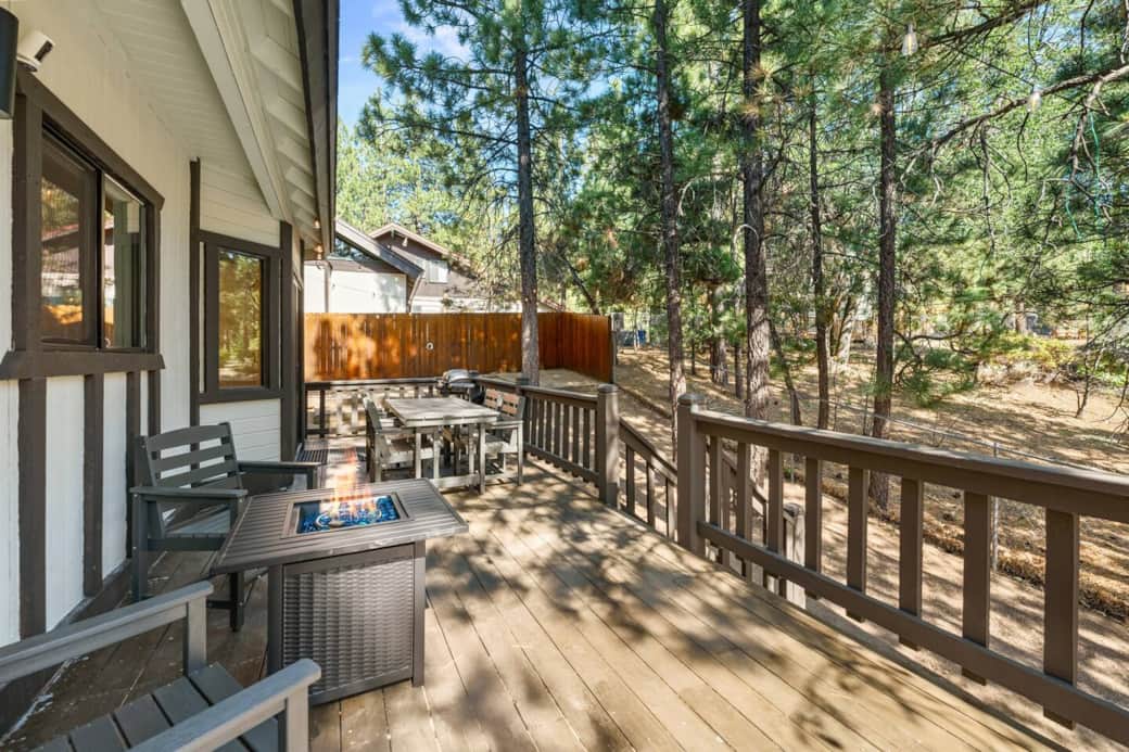 large deck for resting and spending family time.