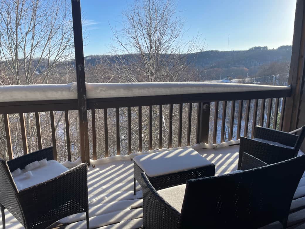 Private deck winter Private deck winter