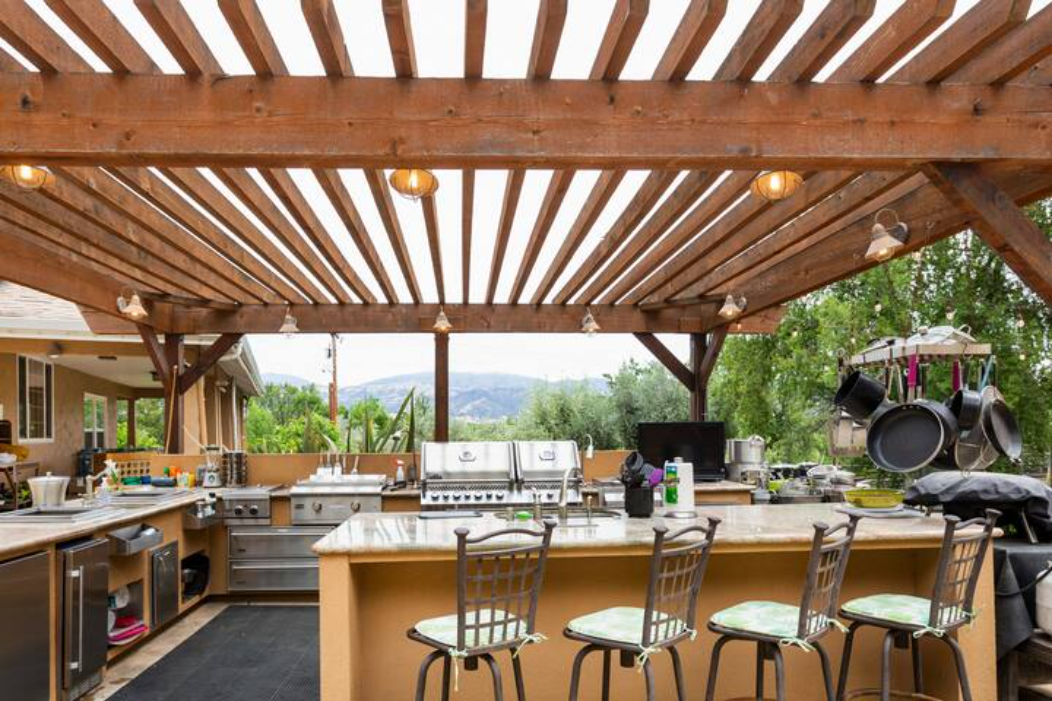 An enormous outdoor kitchen we went a little crazy with.