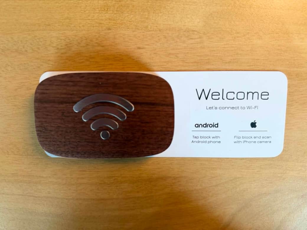 Android "Tap to connect" Wifi, flip and scan Q.R. code for iPhone