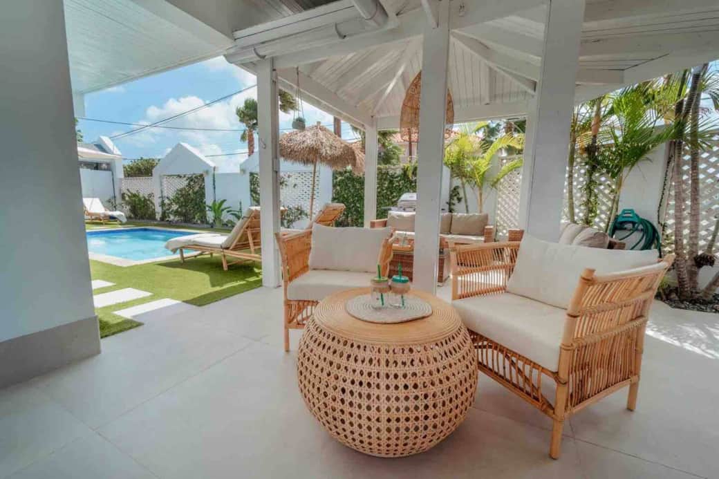 Boho-Chic Serenity • Lounge by the Pool in Palm Beach