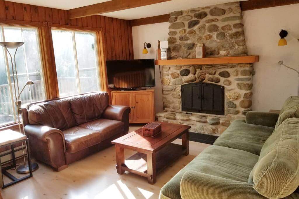 Living room 1 with wood fireplace