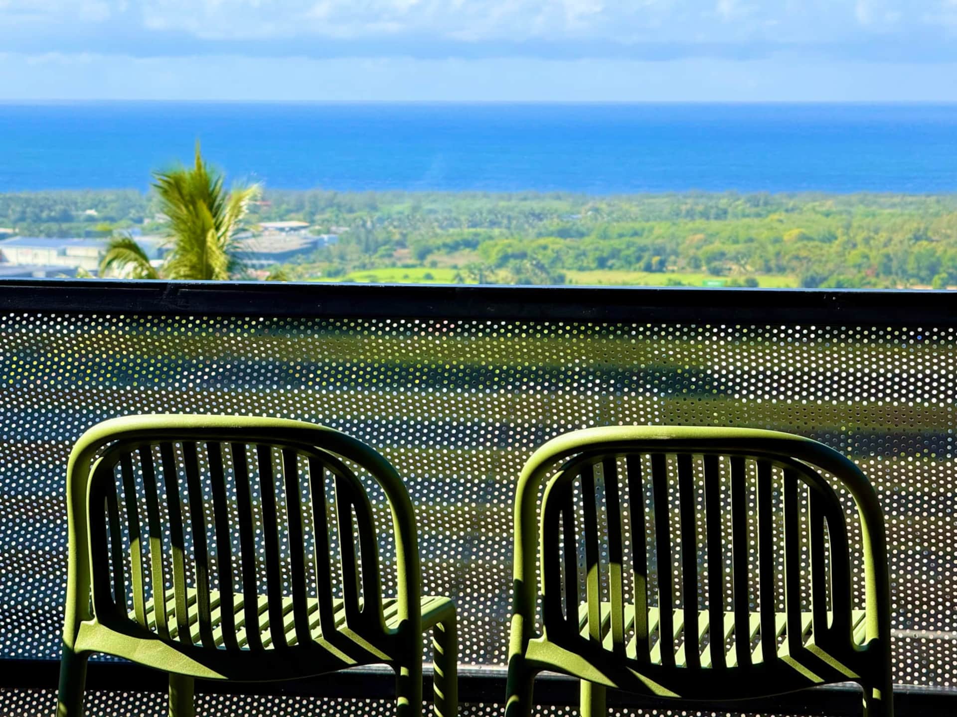 Vue depuis le balcon du logement Aloes