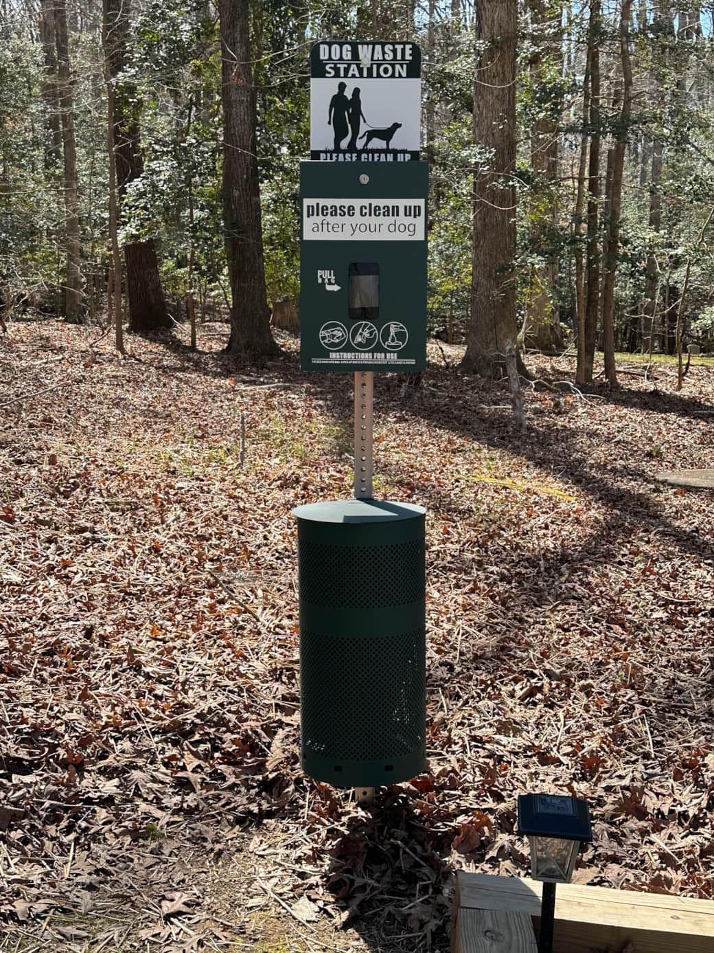 Doggie waste station for the furry family members Doggie waste station for the furry family members