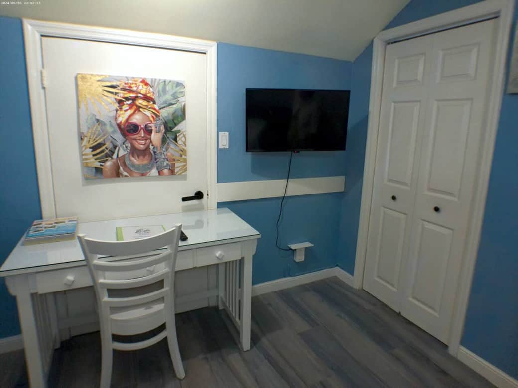 Bedroom workstation and TV