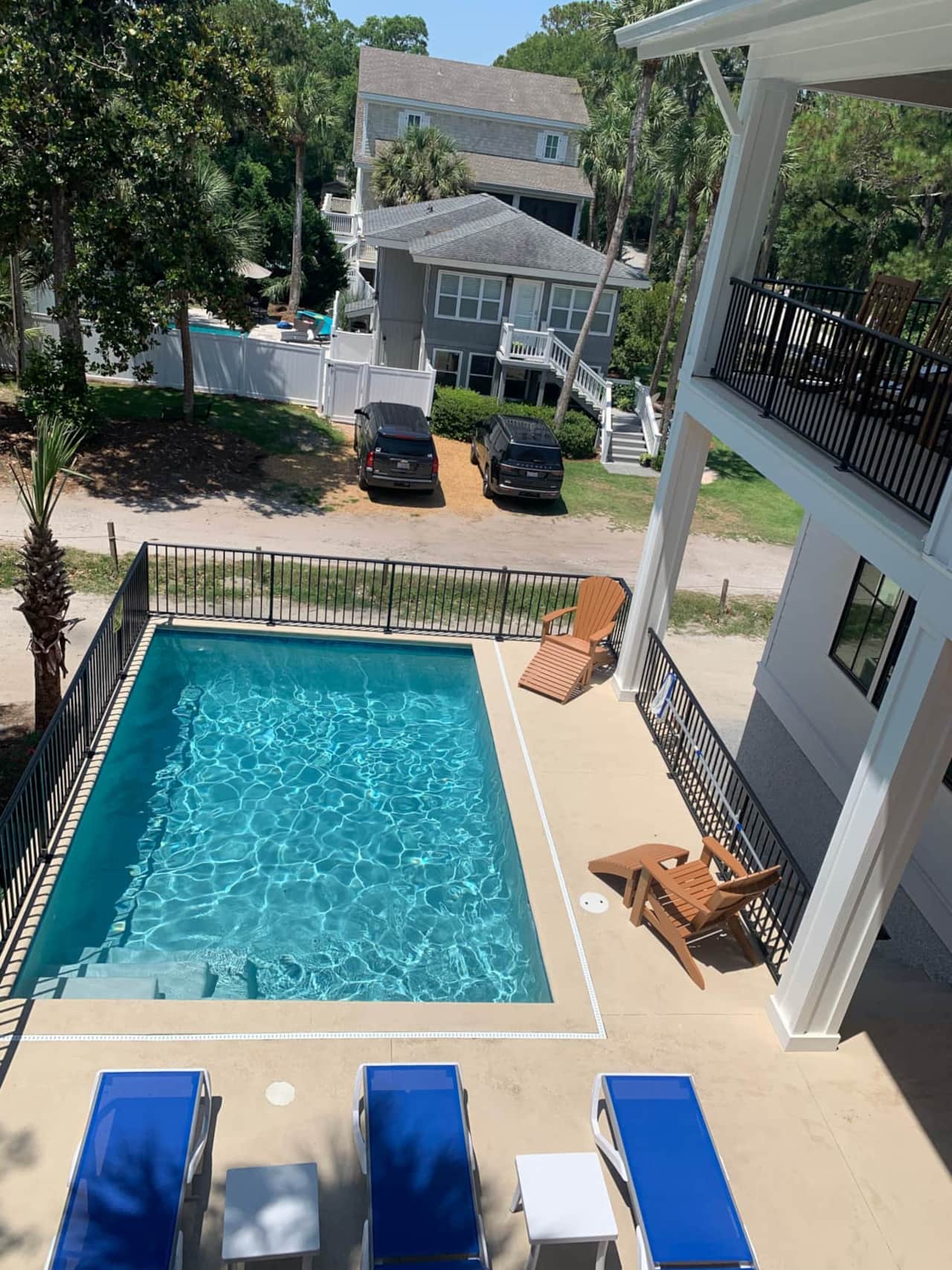  Pool deck taken from the bedroom 6 window 