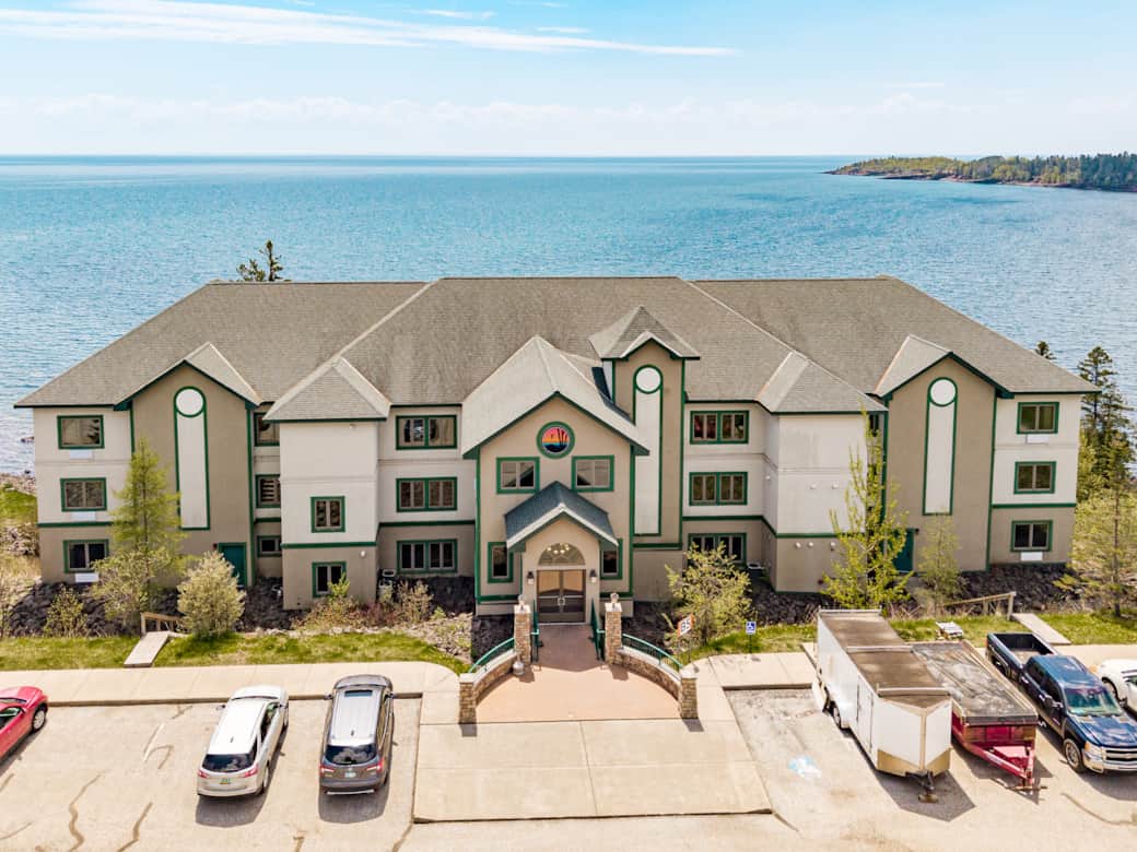 Aerial view of beautiful building