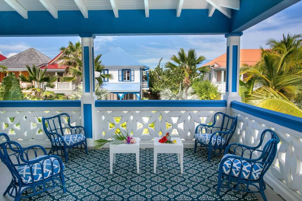 Small relaxation area on the upstairs terrace Tukan 