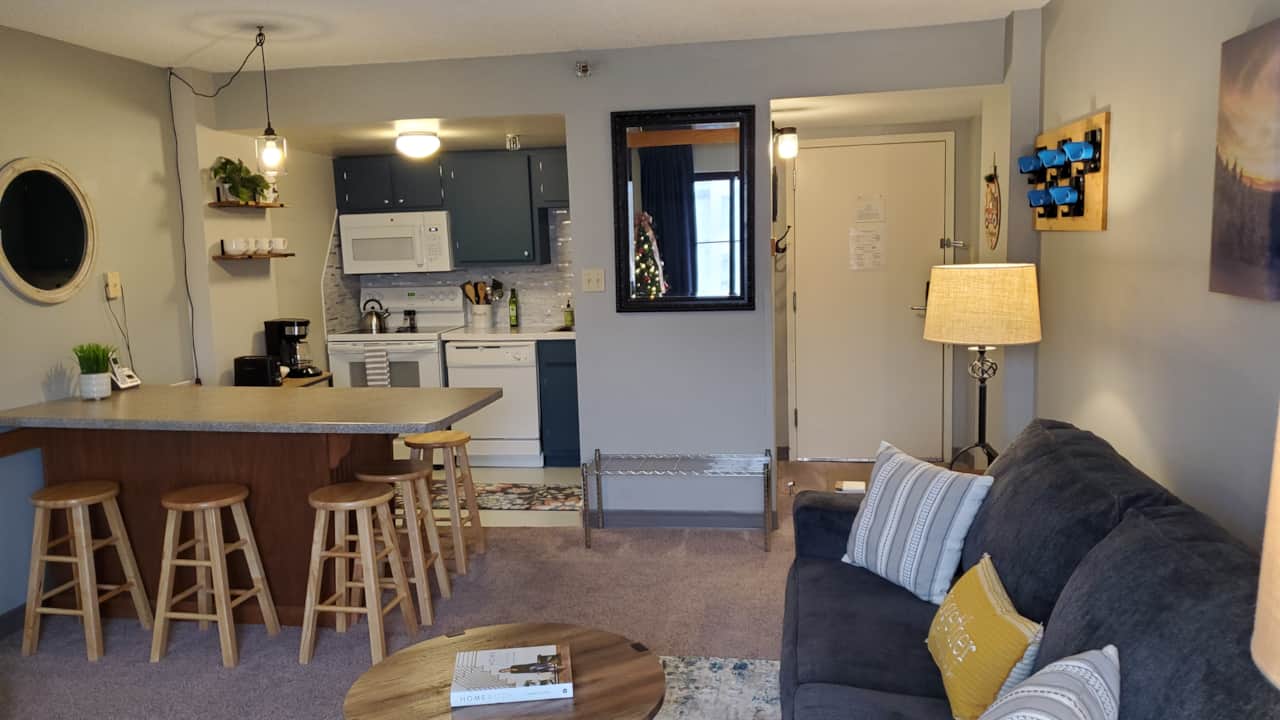 View of main living area and kitchen