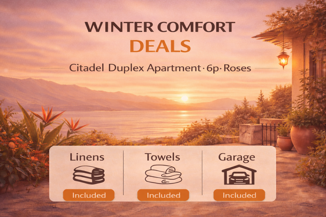 Winter comfort offers for Citadel Duplex Apartment for 6 guests in Roses (Rosas), Costa Brava, Spain